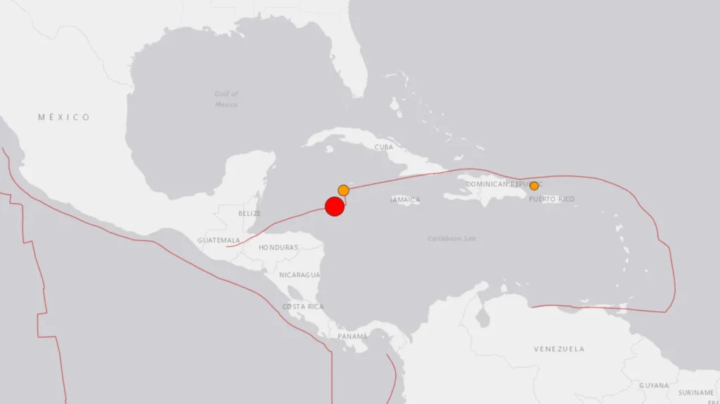 he United States Geological Survey showed a map of the location of the earthquake